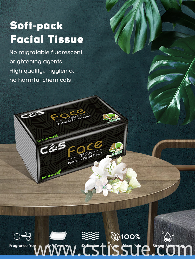 Water Absorbing Disposable Facial Tissue 